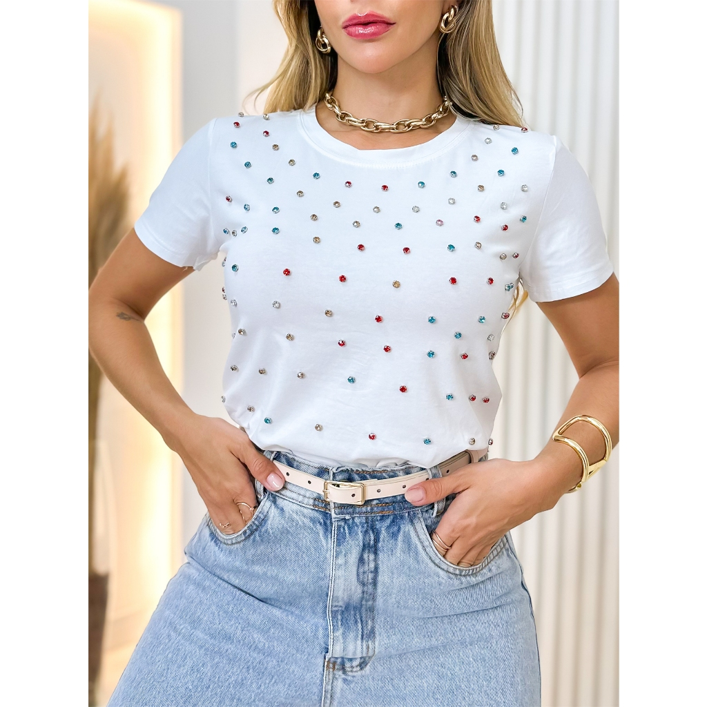 Blusa Feminina Cropped T-Shirt Liso Moda Verão /3RD SD827