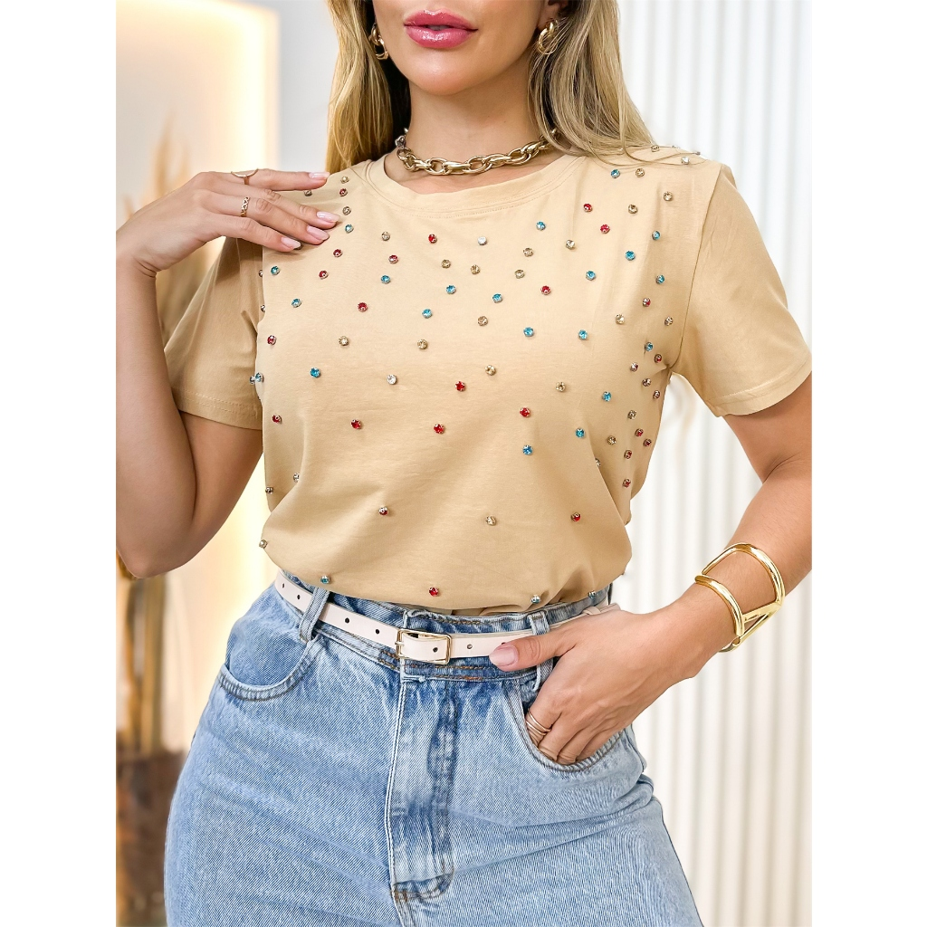 Blusa Feminina Cropped T-Shirt Liso Moda Verão /3RD SD827