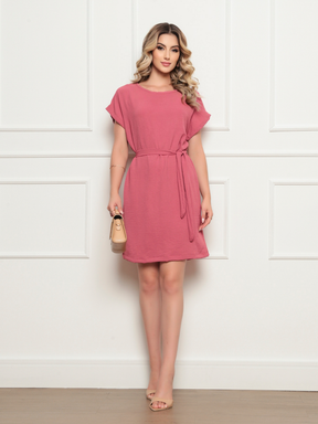 Vestido confortável solto / Feminino de Poliéster /Leve /Dia das Mães