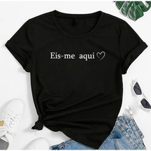 T-shirt Blusa Linda Eis-me Aqui Senhor Camiseta Feminina Camisa