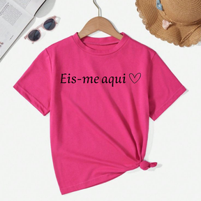 Camiseta camisa blusa t-shirt cristã manga curta evangelica catolica eis-me aqui moda feminina