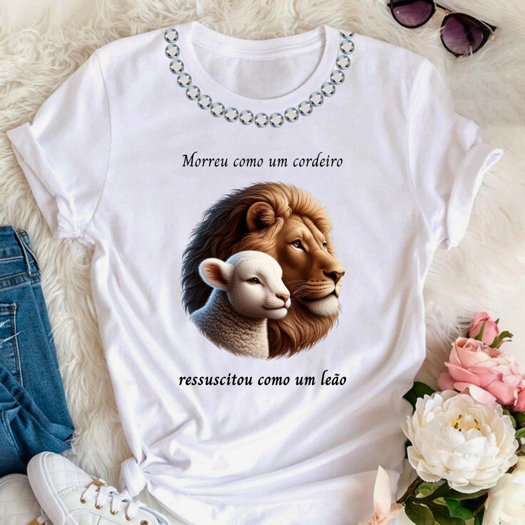 Camiseta camisa blusa t-shirt cristã manga curta evangelica catolica eis-me aqui moda feminina