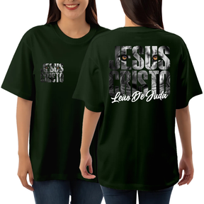 Camiseta Religiosa Feminina Leão de Judá Jesus Cristo 100% Algodão Moda Evangélica - PP ao G1