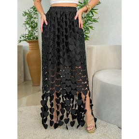 Saia feminina desenho de coração dentro com forrado modas JN6260