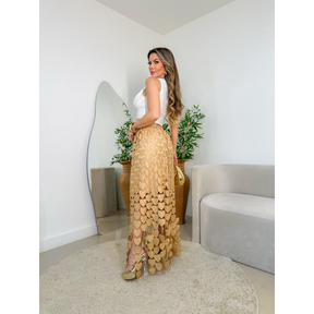 Saia feminina desenho de coração dentro com forrado modas JN6260