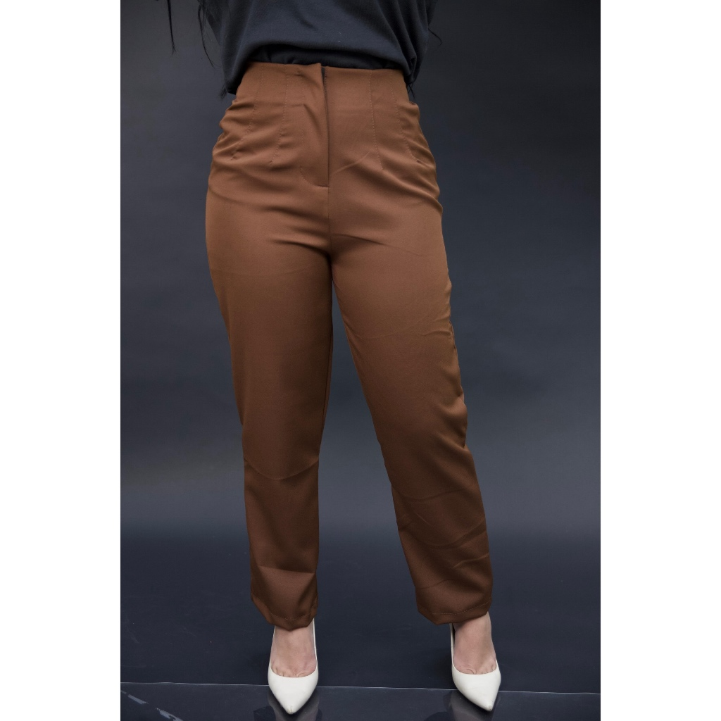 Calça Alfaiataria estilo Zarah Feminina Cintura Alta Com ziper Social Elegante Moda Luxo Blogueirinha