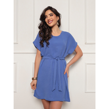 Vestido confortável solto / Feminino de Poliéster /Leve /Dia das Mães