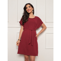 Vestido confortável solto / Feminino de Poliéster /Leve /Dia das Mães