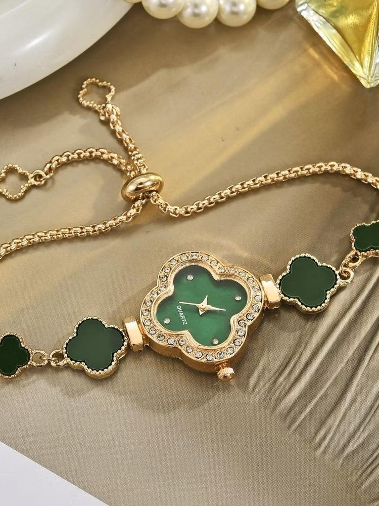 Relógio feminino Verde Diamante FLOR