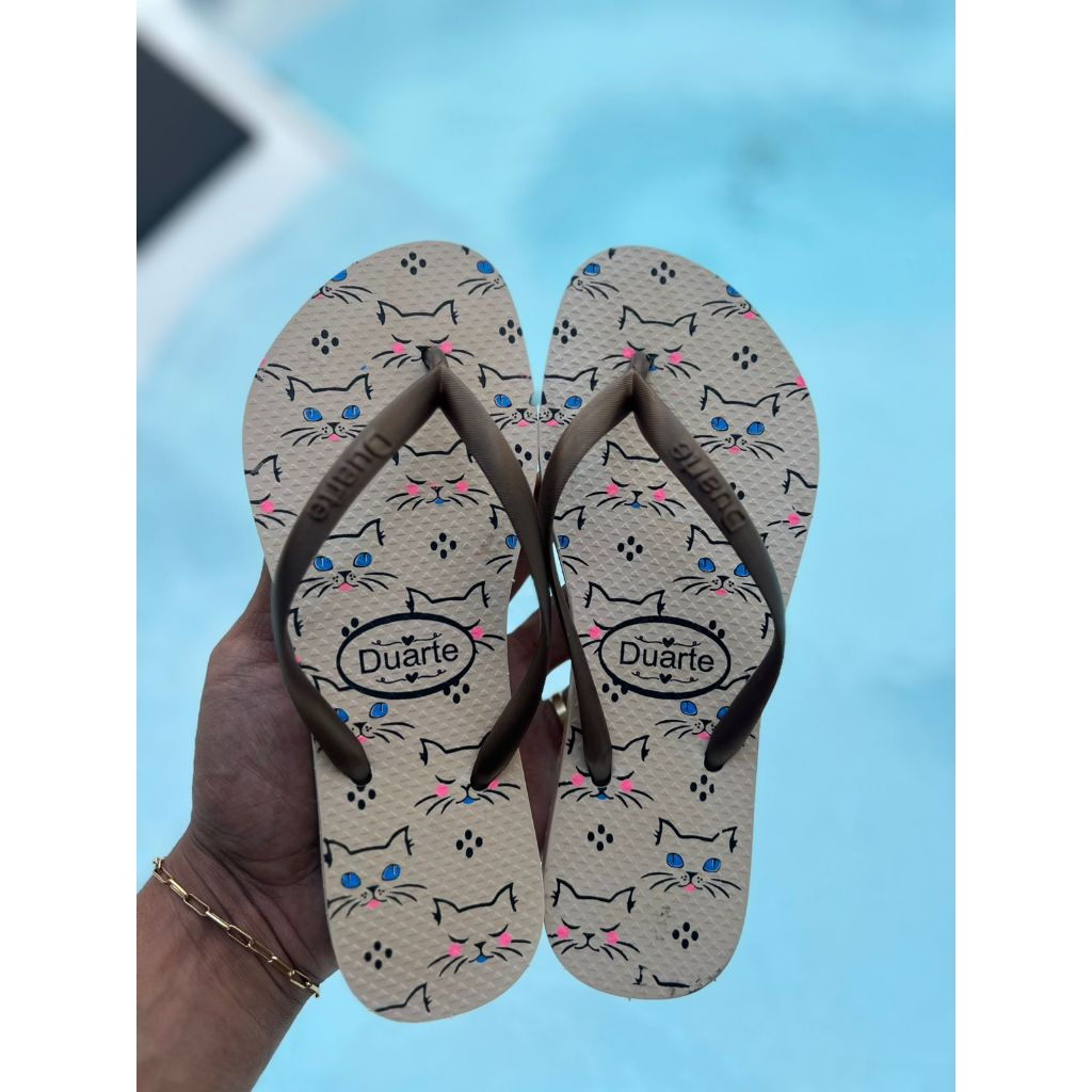 [ Compre 1 Leve 2 ]Kit 2 Pares de Chinelo Feminino Estampado Blogueira