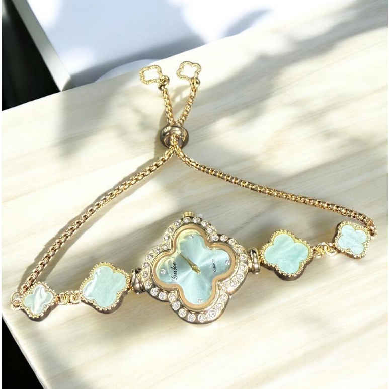 Relógio feminino Verde Diamante FLOR