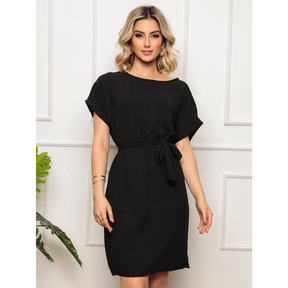 Vestido confortável solto / Feminino de Poliéster /Leve /Dia das Mães