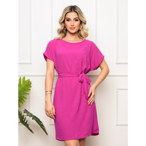 Vestido confortável solto / Feminino de Poliéster /Leve /Dia das Mães