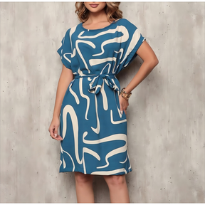 Vestido confortável solto / Feminino de Poliéster /Leve /Dia das Mães