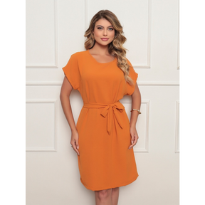 Vestido confortável solto / Feminino de Poliéster /Leve /Dia das Mães