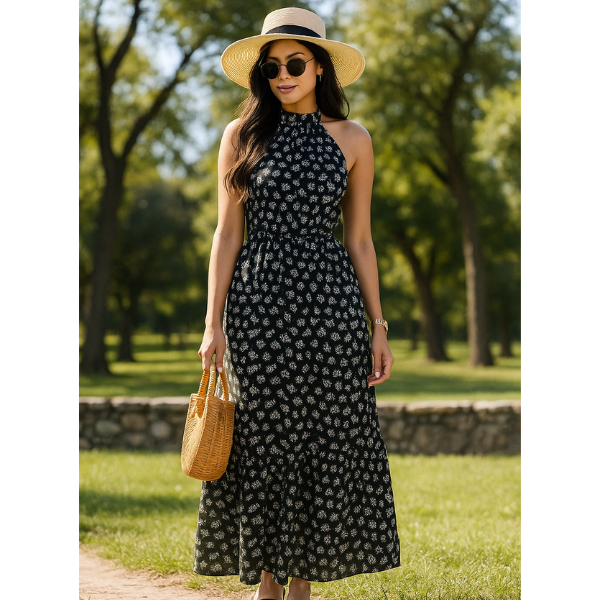 Vestido Longo Feminino Estampa Floral