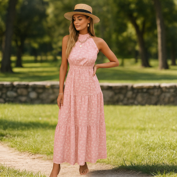 Vestido Longo Feminino Estampa Floral