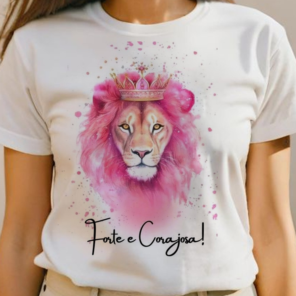 Camiseta T-shirt Feminina Blusa Baby Look Leão de Judá Sou Filha do Rei Moda Evangélica Gospel Cristão Cristã Jesus Deus