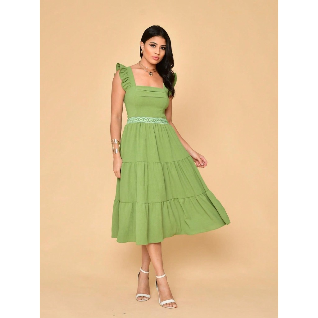 Vestido midi luxo verao