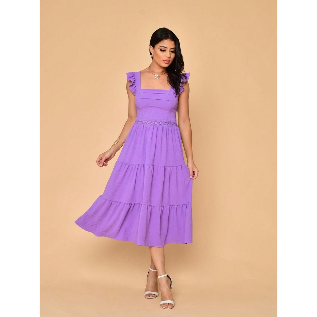 Vestido midi luxo verao