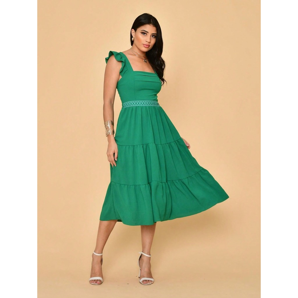 Vestido midi luxo verao