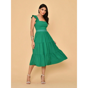 Vestido midi luxo verao