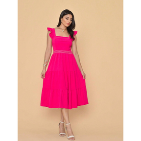 Vestido midi luxo verao