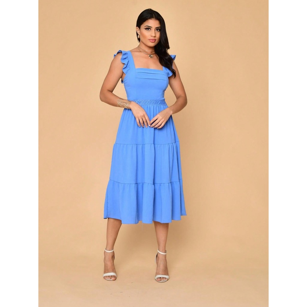 Vestido midi luxo verao