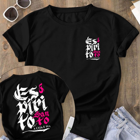 Camiseta Cristã Blusa Feminina Espirito Santo a Casa é Sua Evangelica