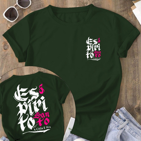 Camiseta Cristã Blusa Feminina Espirito Santo a Casa é Sua Evangelica